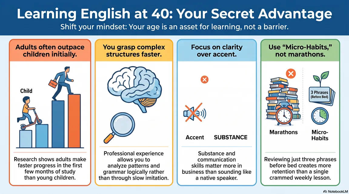 English Learning Benefits at 40